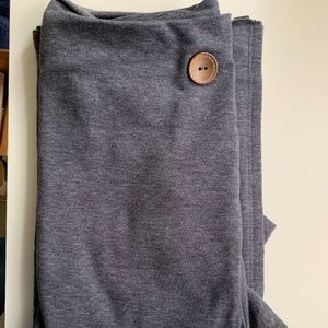 One-Button Fleece Wrap Cardigan
